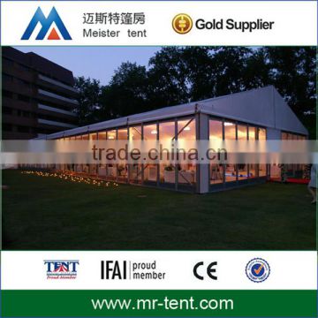 luxury wedding party tent design with clear windows