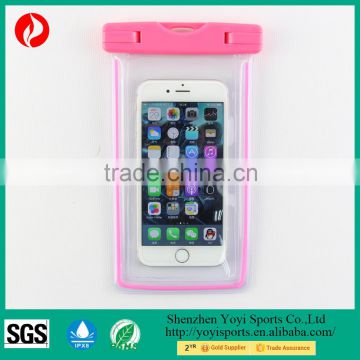 Cell Phone Waterproof Case Dry Pouch Bag with glow stick