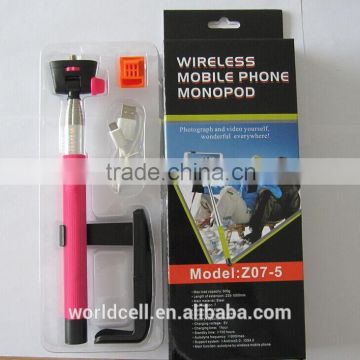 2015 popular Monopod Selfie Stick,wireless Bluetooth remote control self stick and remote,selfie holder for tourism