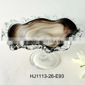 Chocolate colored glass plate