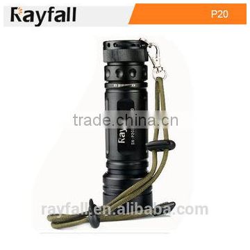 cool black aluminium alloy rechargeable led outdoor lamp powered 18650 battery