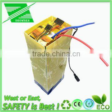 100% Real Factory CE ROHS Electric Bike battery pack li-ion 3C Discharge Rate 13S8P 48V 16Ah