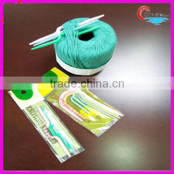 Plastic Cable Knitting Needles Acrylic Blended Yarn Glitter Cotton Yarn