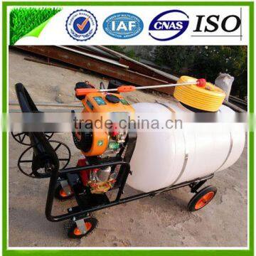 Shandong China 100L to 300L Agricultural Machine Trolley Gasoline Sprayer with pressure water pipes