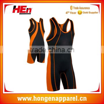 Hongen apparel Hot sale best quality sublimated wrestling singlets youth design /cheap wrestling singlets for sale