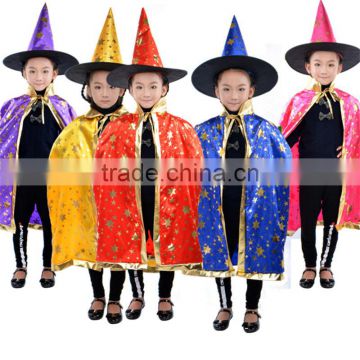 Wholesale good quality bright colorful Halloween party cosplay cloaks for children