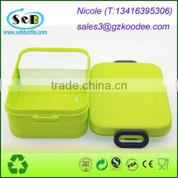 Promotional!!! High-Quality+Eco-friendly plastic kid lunch box,food grade plastic container