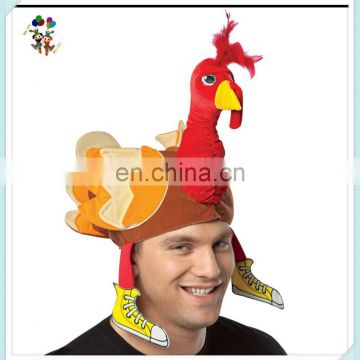 Unisex Adult Funny Thanksgiving Party Plush Turkey Hats HPC-0207