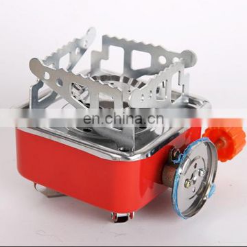 Mini Outdoor Hiking Foldable Square Parts Stainless Steel Camping Gas Stove