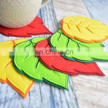 Colorful Eco-friendly felt coaster for cup