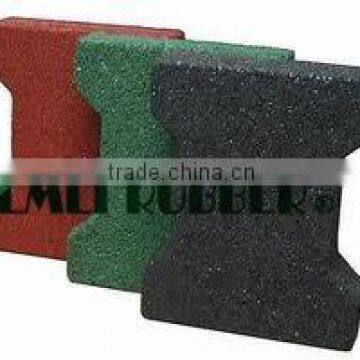 interlocking rubber tile / outdoor pathway rubber tiles