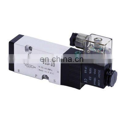 G1/8 Plate Installation Single Coil Electric 4M310-10 5/2 Way Acting Type Single Flow Control Gas Air Solenoid Valve