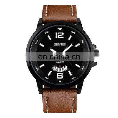 SKMEI 9115 Original Brand Hand Watch 3atm Waterproof Leather Men Wrist Quartz Watch