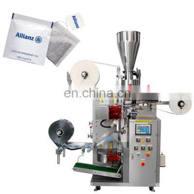 Low cost tea bag making machine packaging tea sachet with string tag tea filter paper bag packing machine