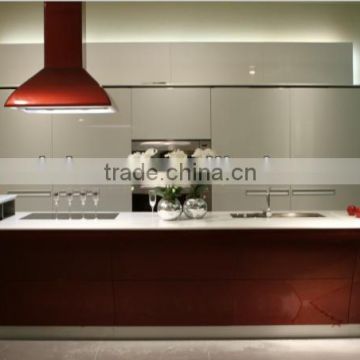 Red Lacquer Kitchen Cabinet 12L062