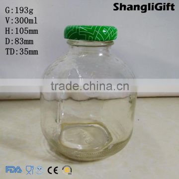 300ml Ball Shaped Glass Jar For Pickled Food Small Mouth