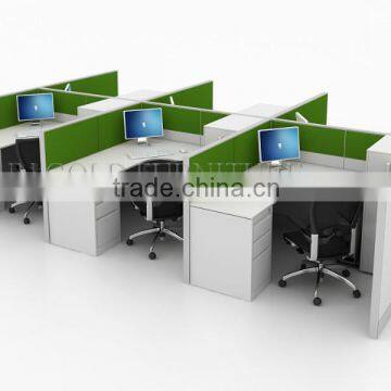 office partitioned desk/four person office cubicles ( SZ-WS198)