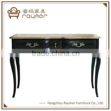 Living room furniture shabby chin drawers wood black antique wood carved table