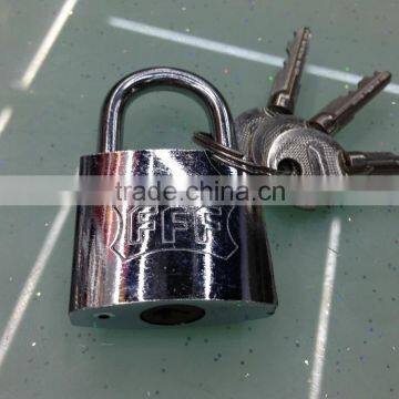 electroplated iron padlock with cross key