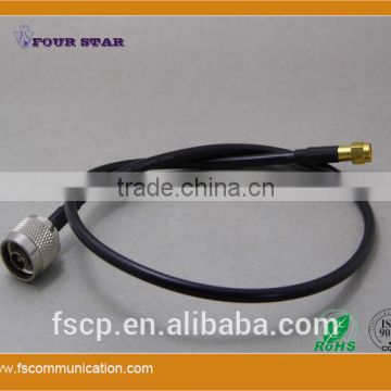 RG58 cable assembly with SMA RP-male Crimp to N Male Crimp Connetcors