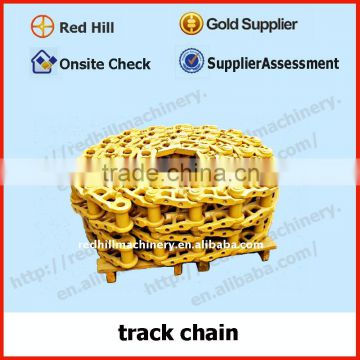 Track chain for earthmoving machinery