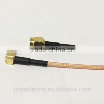 15cm 50ohm Low Loss RF coaxial Cable RG316 with MCX Right Angle Male to SMA female connector