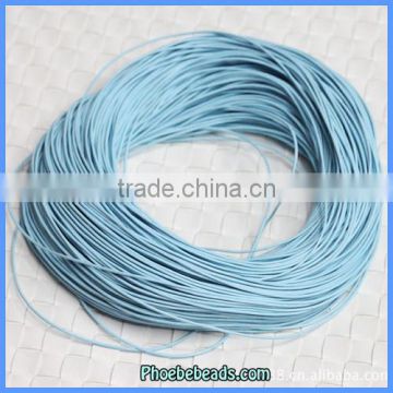 Wholesale Sky Blue 2mm Round Genuine Cowhide Leather Cords GLC-R2009