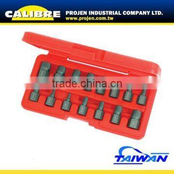 CALIBRE Auto Repair Tools 15pc Multi Spline Screw Extractor Set