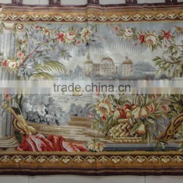 European castle silk embroidery tapestry , high quality wall hanging .