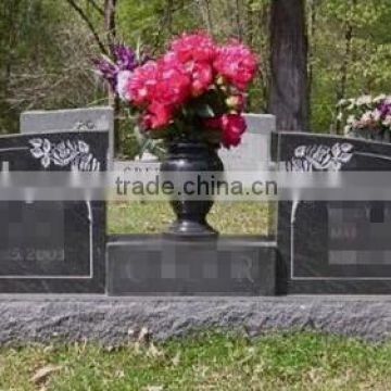 shanxi black headstone for couple