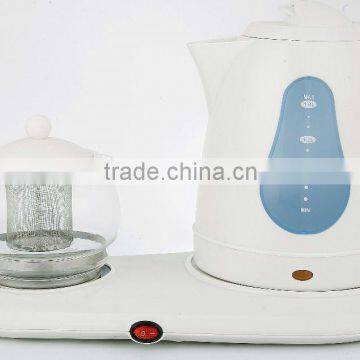 Plastic tea tray Auto Shut-off Electric Kettle with Teapot Set