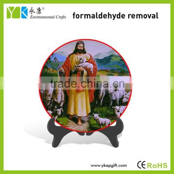 Wholesale Christianity Catholic Jesus figurines custom commemorative decorative plates for home decor