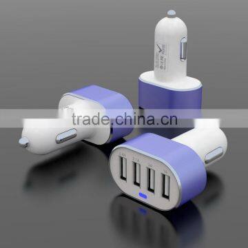 New arrived 2016 aluminium 4 ports smart in car charger