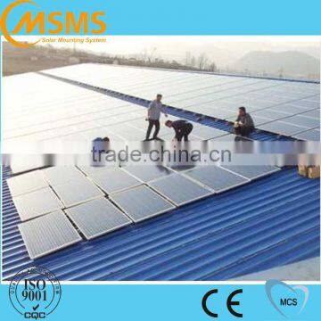 Metal roof solar panel mounting