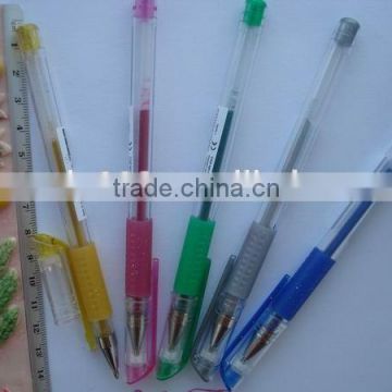 Hot sales rainbow color glitter gel pen for promotion