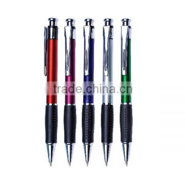 2016 hot selling promotional items metal clips plastic ballpoint pen with logo