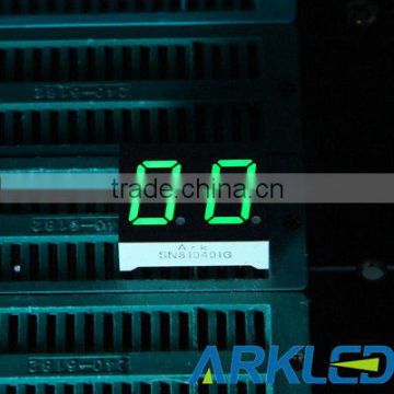 ARK high quality 7 segment, 0.40 Inch Two Digits Green Color