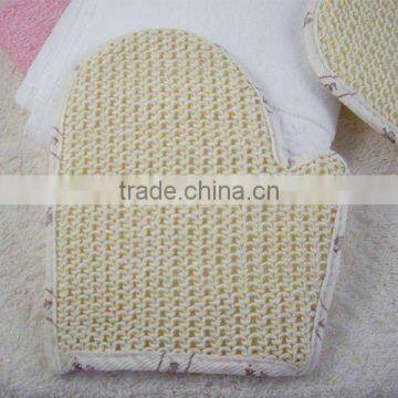 natural loofah bath mitt