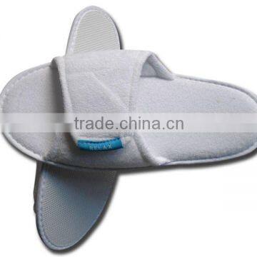 poly terry disposable open toe hotel slipper