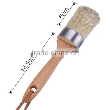 Hot sale oval shape pure bristle waxing brush supplier