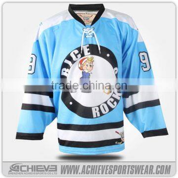 100% polyester sublimated tackle twill reversible pro roller Custom team ice Hockey shirts