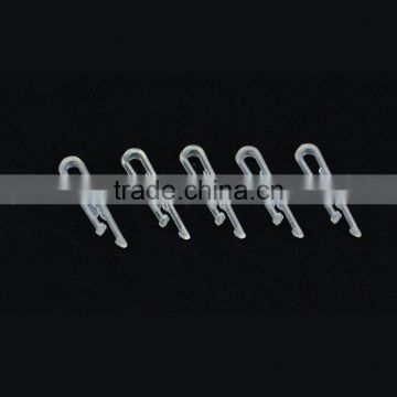 4.0*0.9*0.4cm Cheap With Teeth U-shape Clips Transparent Plastic Clips for Packing