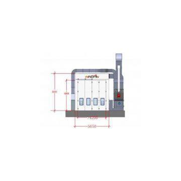 Cement Floor Car Body Maintenance Spray Stations, Side Draft Paint Booth