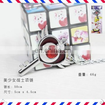 Fashion Anime Hot Silver Heart Sailor Moon Necklace Wholesale Sailor Moon Sailor Moon Necklace New for Kid