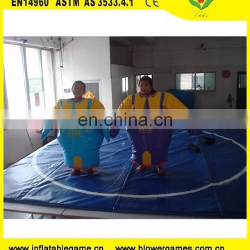 Funny 0.45mm pvc tarpaulin sumo wrestling costume inflatable fighting sumo suits for kids