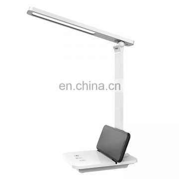 Stepless dimming Office Desk Lamps with USB Charging Port 1800mah Battery Dimmable Eye-Caring Table Lamp with 3 Color Modes