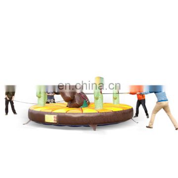 Western Themed Inflatable Team Building Bull Riding Inflatable Games For Adults