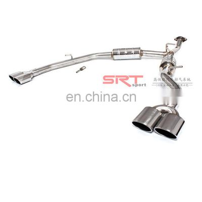 super racing tailpipe Stainless Steel Pipes for Toyota Elfa Camry Corolla srt exhaust cat back with quad double tip