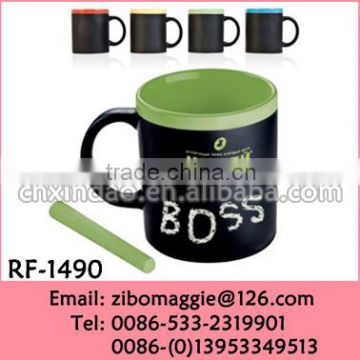 Can Shape Promotional Chalk Cup with Assorted Color for Tea Cups Ceramic