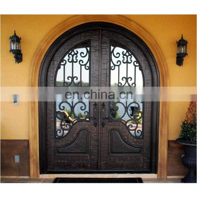 Exterior security doors with glass insert/ wrought iron door